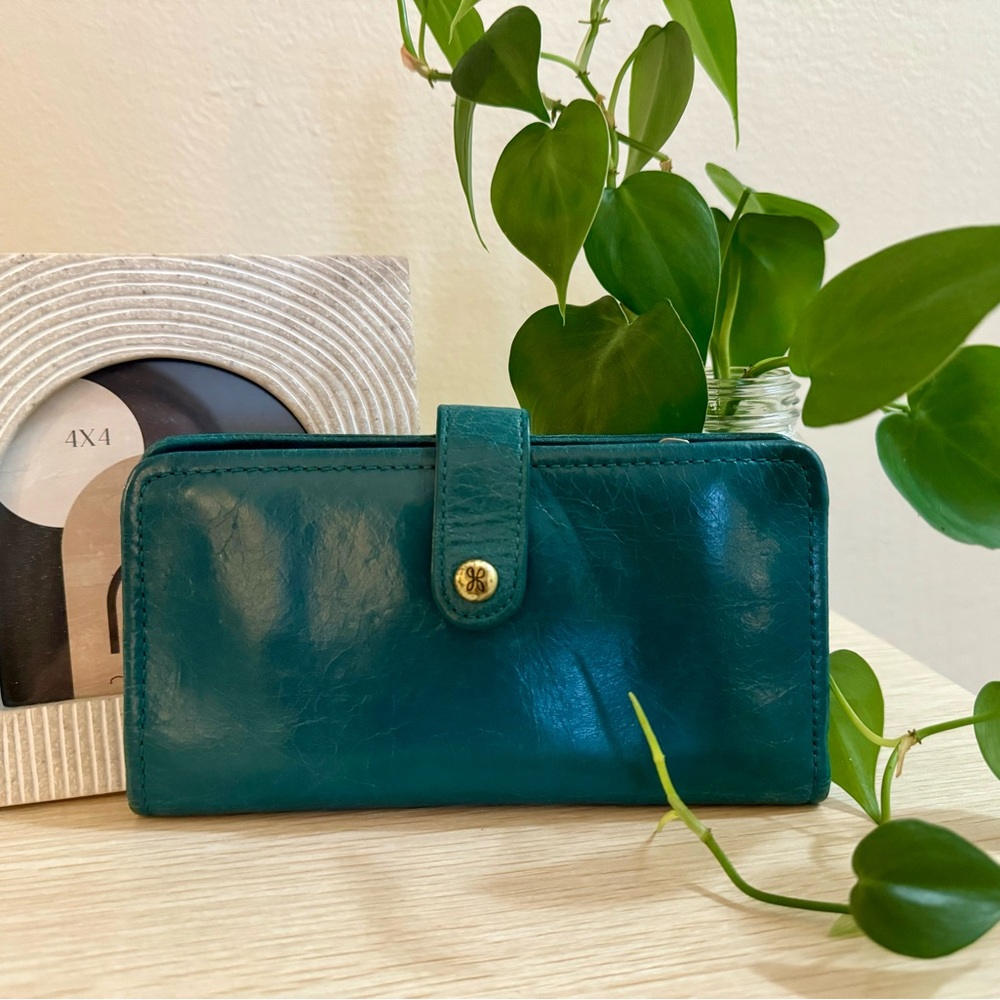 Hobo wallet, turquoise